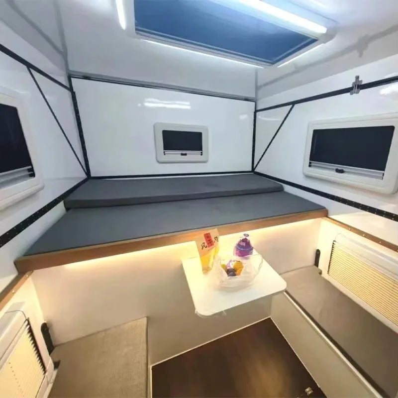 Truck Campervan - Portable Campervan with Built-in Full-equipment Outdoor Gear Including Bed Suitable for Outdoor Camping.
