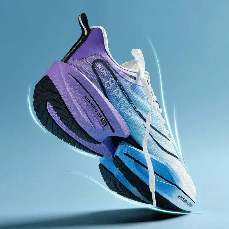 Men's Sports Shoes Running Sneakers Carbon Plate Running Shoes Women Marathon Racing Shock-absorbing Athletics Training Shoes - Beauty