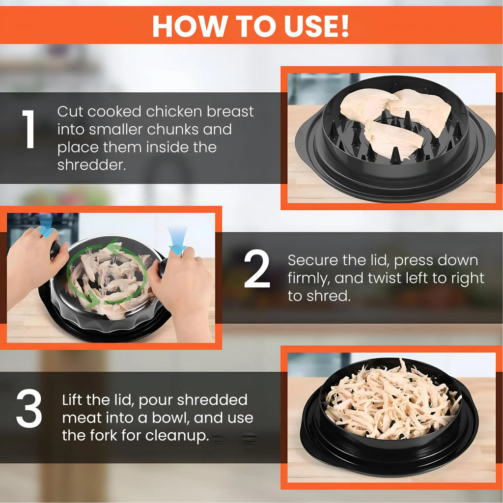 Chicken Shredder Non-Slip Meat Grinders For Pork Beef Cooked Chicken Breasts Vegetable Kitchen Tool Ergonomic Handle Shredder