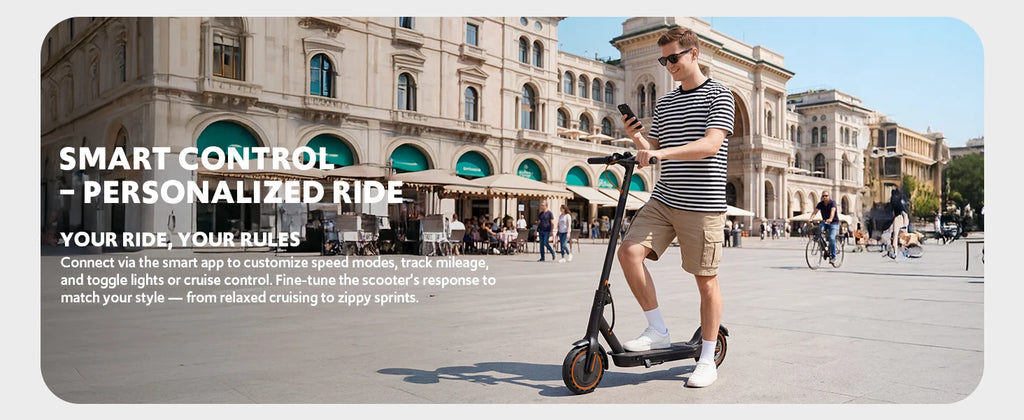 Electric scooters for adults, 8.5" Tire, Max 19 Miles and 19 Mph, 550W Foldable E Scooter with Side Light & APP