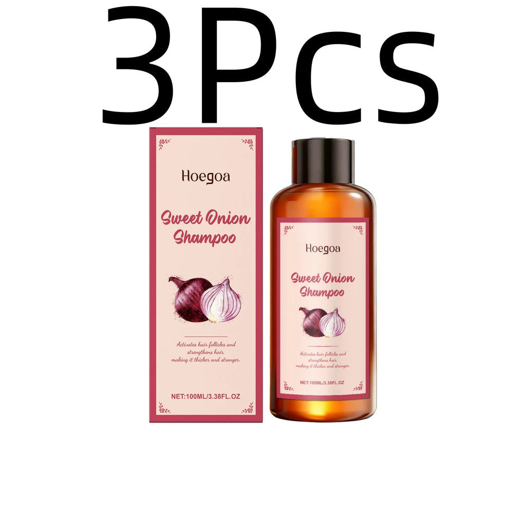 Hoegoa Onion Hair Shampoo Deep Nourishing Hair Soothing Dryness Scalp Repair Split Ends Improve Texture Gentle Cleansing Shampoo