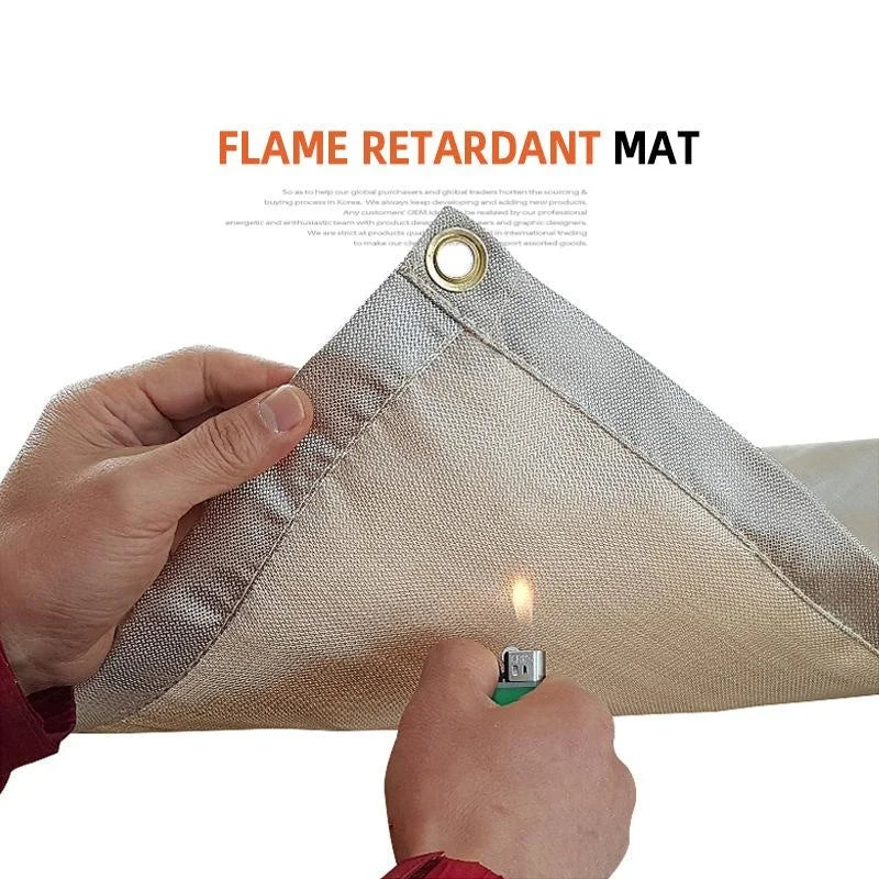 Outdoor Camping Fireproof Cloth Picnic Barbecue Insulation Mat Flame Retardant High Temperature Fire Blanket Fiberglass Mat