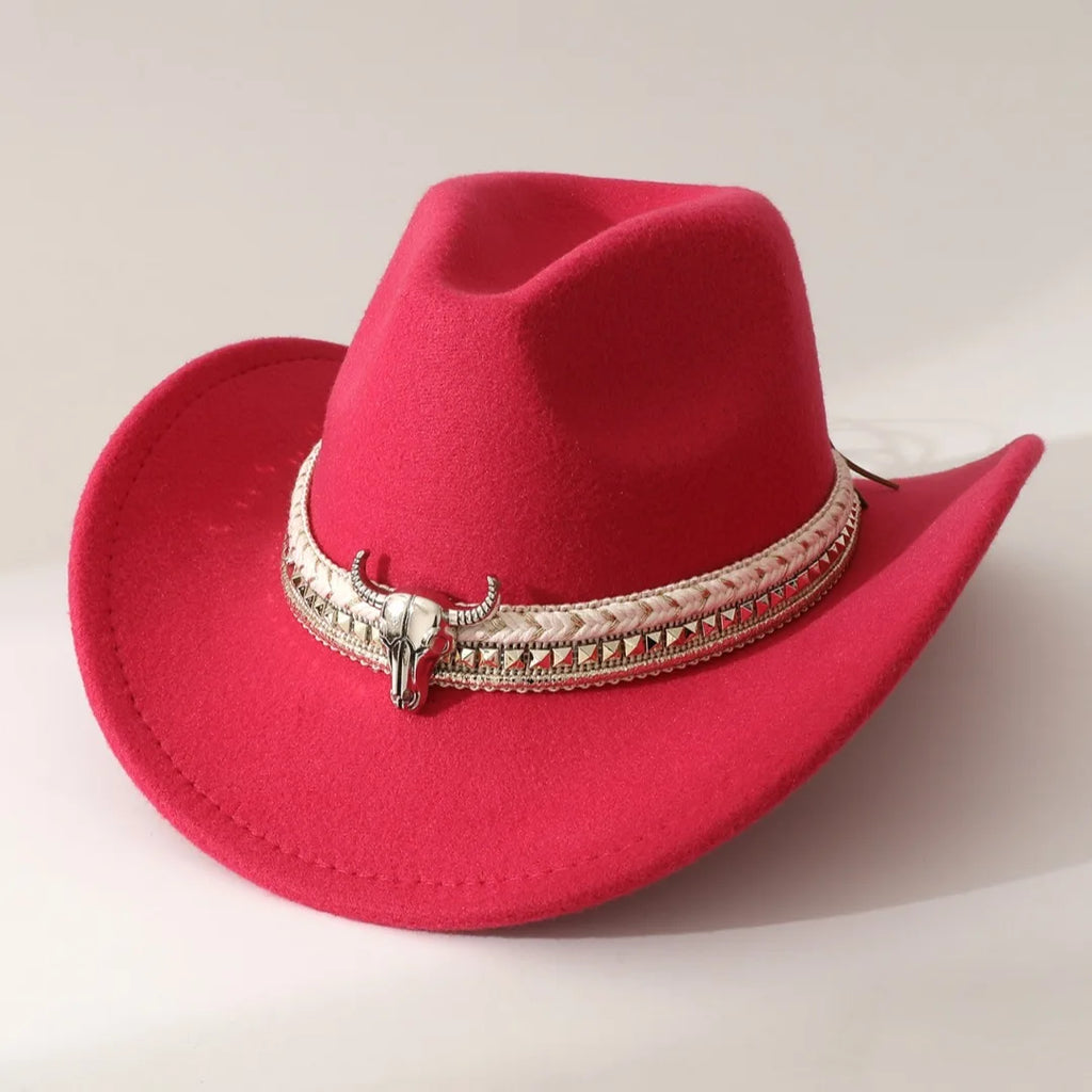 New Heart Shaped Cowboy Head Accessories Cowboy Hat Felt Hat New Men's and Women's Outdoor Hat Knight Hat