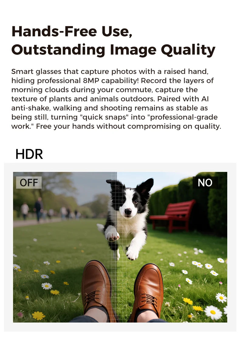 2026 AI Smart Glasses With 8MP Camera AI Voice Contorl Photo Recognition Shooting Video 150+Translation Photochromic Glasses Men