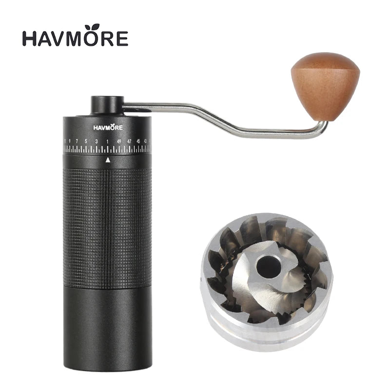 Professional Manual Coffee Grinder Upgrade All-metal Body  Anti-slip Design Portable Grinder Burr Inside