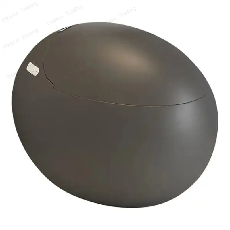 Automatic Matt Grey Color Cute Design Egg Shape 1.28GPF Smart Toilet With Remote Control