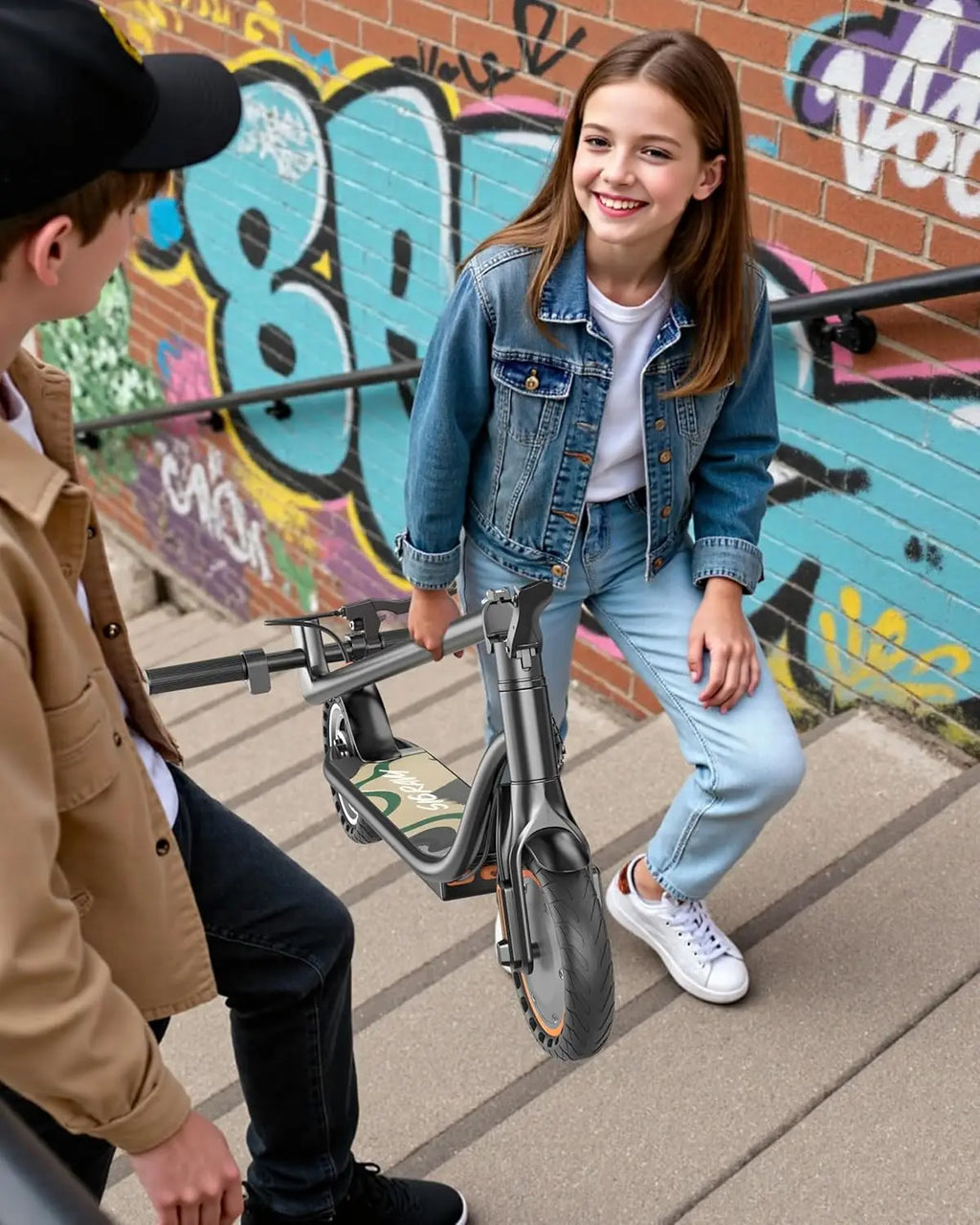 Sigravy Electric Scooter for Kids,Teens,Teenager, Students, Foldable Commuter E Scooter for Teens, 350W Motor, 19 MPH, Up to 26 Miles Range, 8.5" Solid Tires, Cruise Control, 19MPH Max Speed, LED Display,APP Control