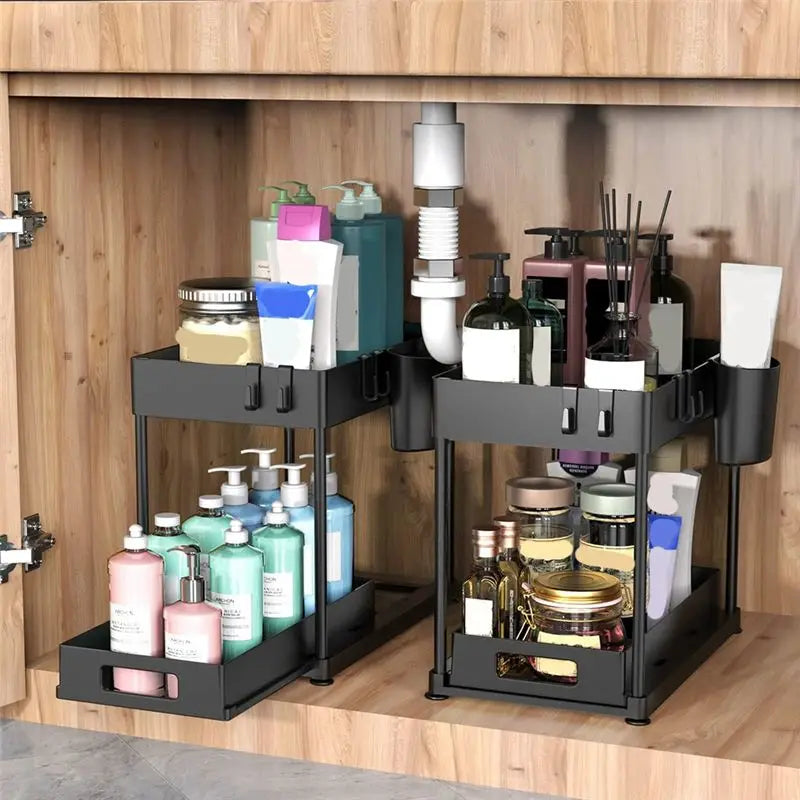[CLOS] Kitchen Organizer Table Top Double-Layer Pull-Out Shelf Cabinet Pull-Out Sink Rack