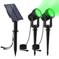 Solar Green Light Outdoor Garden Wall Lamp for Tree Street Decor IP65 Waterproof LED Landscape Countyard Solar Powered Light