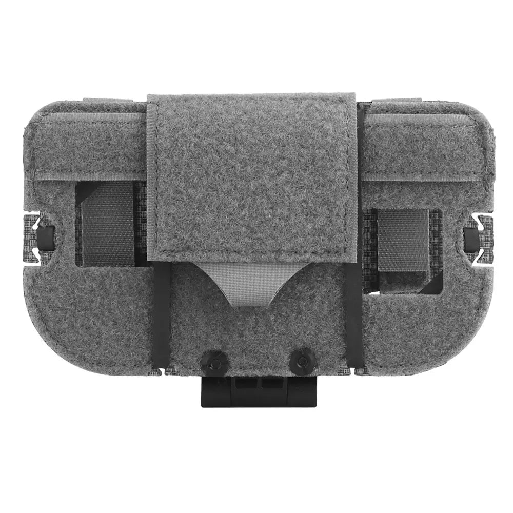 Tactical Phone Pouch with MOLLE/PALS Strap, Foldable Chest Phone Holder for Navigation & Tactical Vest Accessory