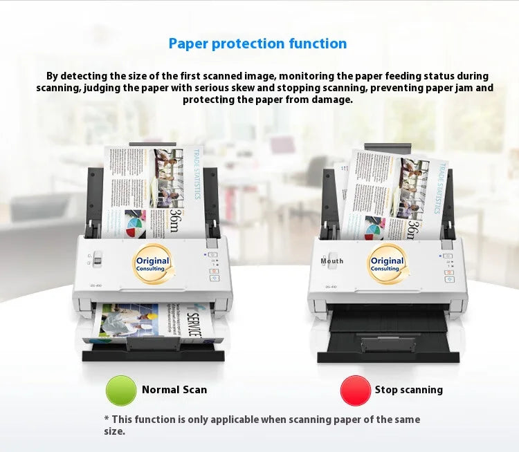 Epso n DS-410 A4 Automatic Document Scanner High-Speed Office Double-Sided Color Scanning with Continuous Paper Feeding in Stock