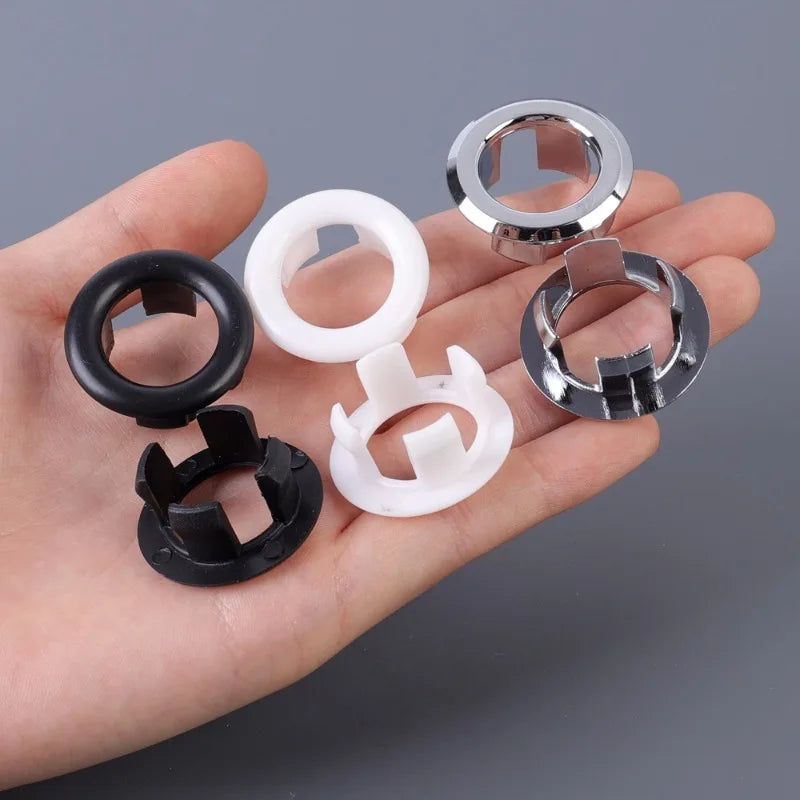 20/1pcs Wash Basin Plastic Overflow Rings Electroplated Sink Protector Scratch Universal 22-24mm Installation Bath Accessory