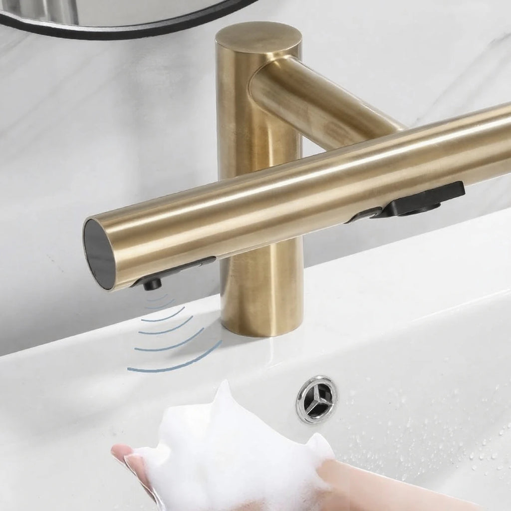 KEMAIDI Bathroom Faucets 3 in 1 Design Automatic Soap Dispenser Powerful Hand Washing Bathroom Hands Dryer Drying Machine Air