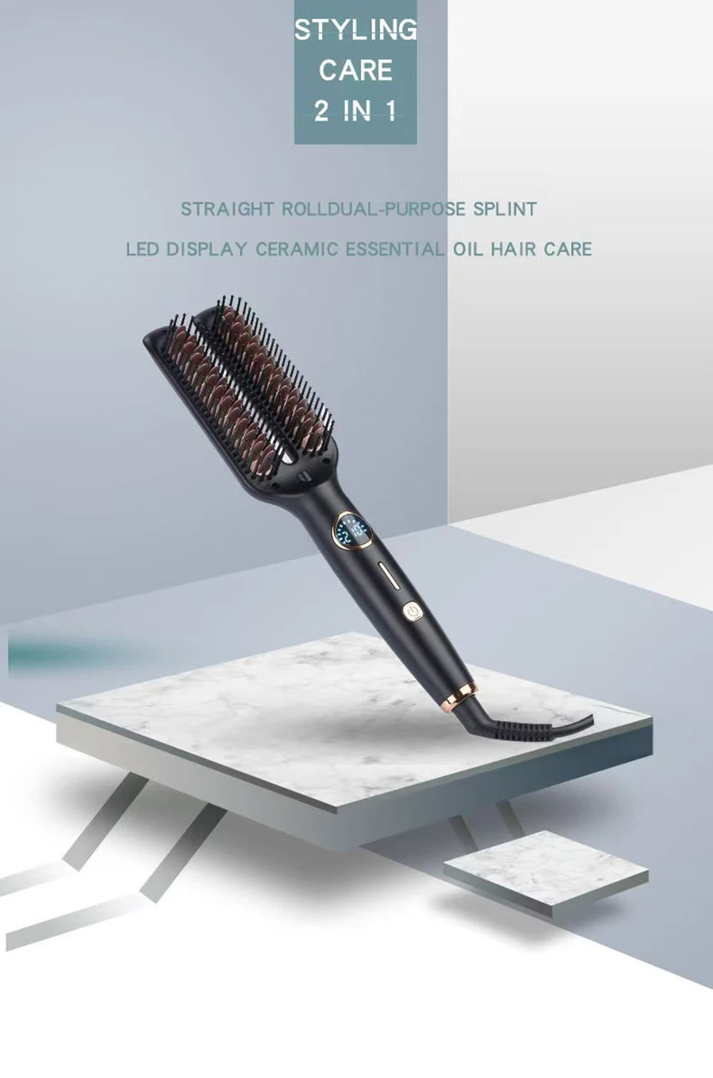 Curling Hair Straightener Hot Comb Electric Straighten Hair Brush Styling Tool Electric Hair Curler Brushes Salon Equipment