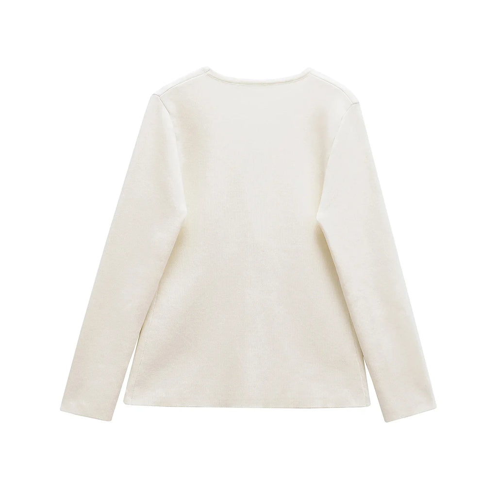 Spring Cardigan For Women Tops V-neck Knitted Cardigans Casual Simple Elegant Sweater Coat Outerwears Knitwear 4192005