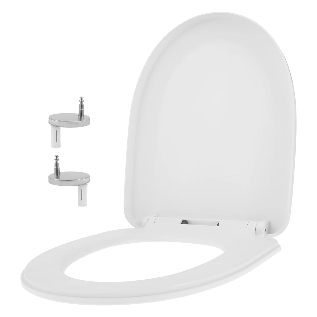 UV-Shaped Toilet Seat Slow Close Quiet Lid Thickened Durable Toilet Lid for Both Adults Children Universal Bathroom Accessories