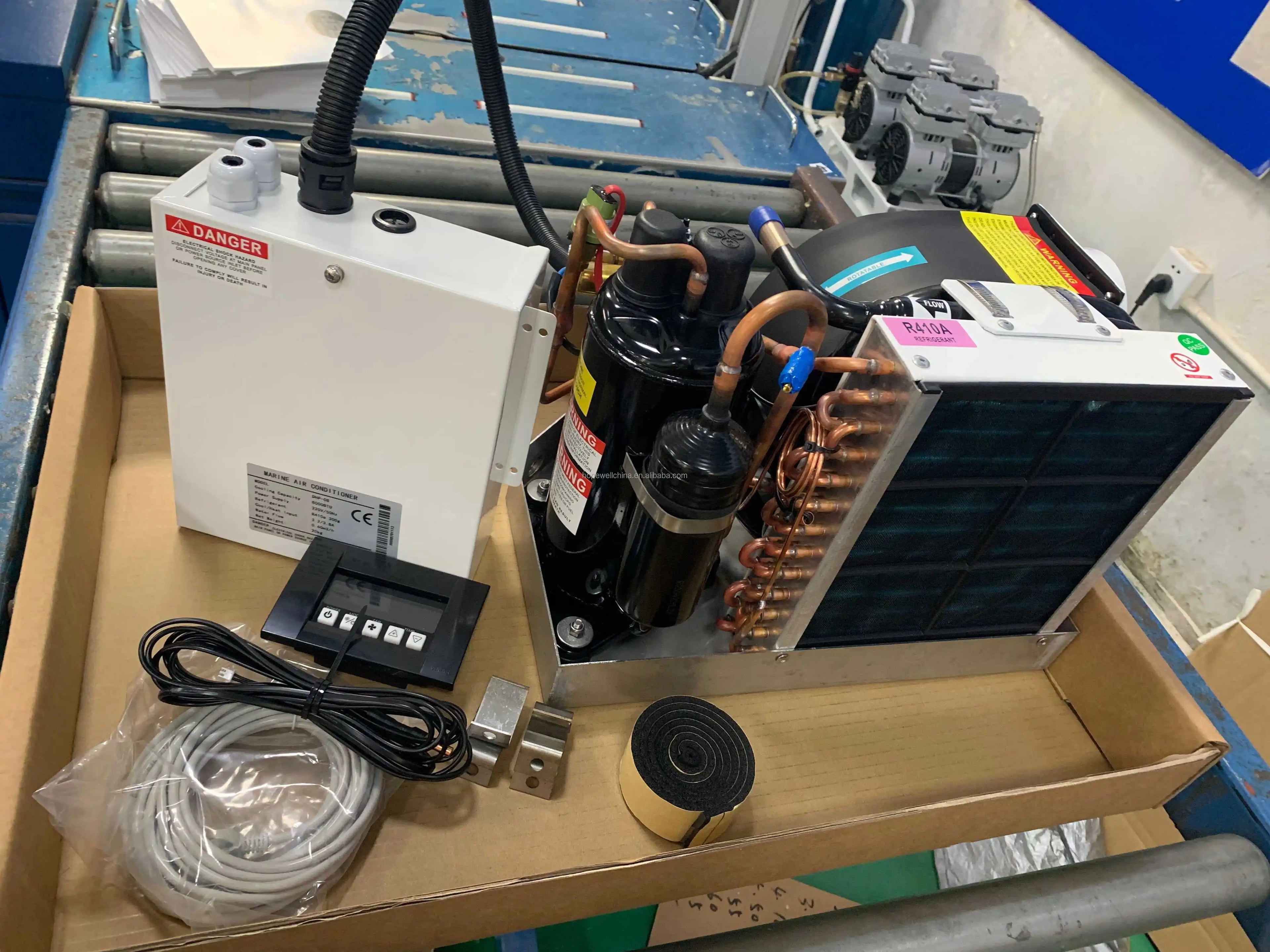 16000BTU Marine Air Conditioner with Motor & Compressor for Yacht Boat Vessel Seawater Cooling Floor Standing