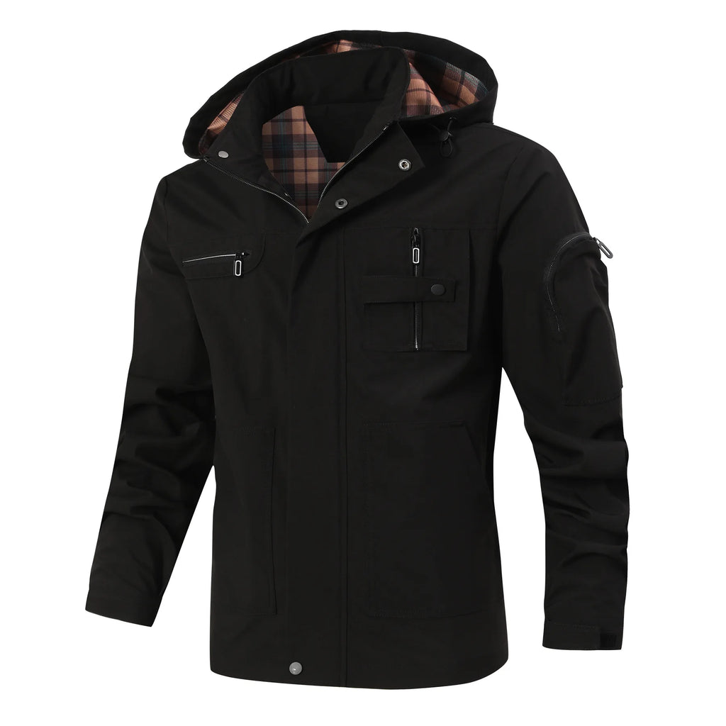 Autumn Men's Windbreaker Hooded Jacket Man Waterproof Outdoor Sports Soft Shell Coats Clothing Men Hiking Mountain Ski Jackets