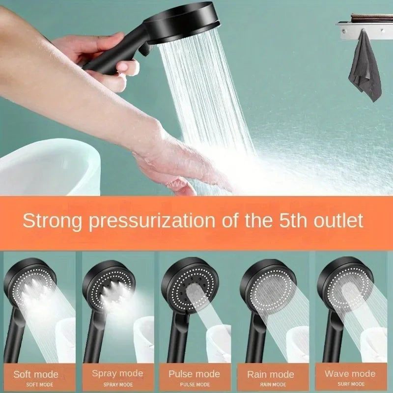 Shower Head Bathroom Sink Mixer Shower Phone 5modes for Bathroom High Pressure Water Saving Pressurized Spa Handheld Showers