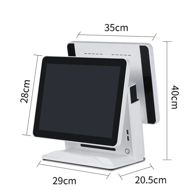 15.6 inch single screen double screen cash register milk tea shop catering touch ordering machine supermarket