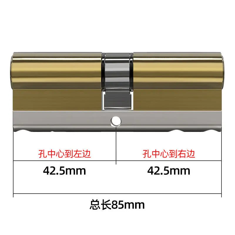 High Quality European Standard Cylinder Super C-level Anti-theft Door All Copper Lock Core, Household All Metal 8pcs Master Keys