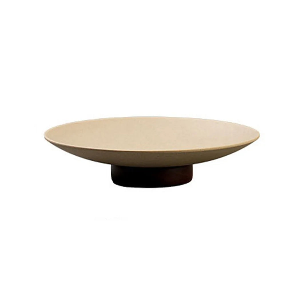 Kitchen Organizer Ceramic Storage Tray Durable Wooden Dessert Tray Reusable Simple Fruit Plate Commercial