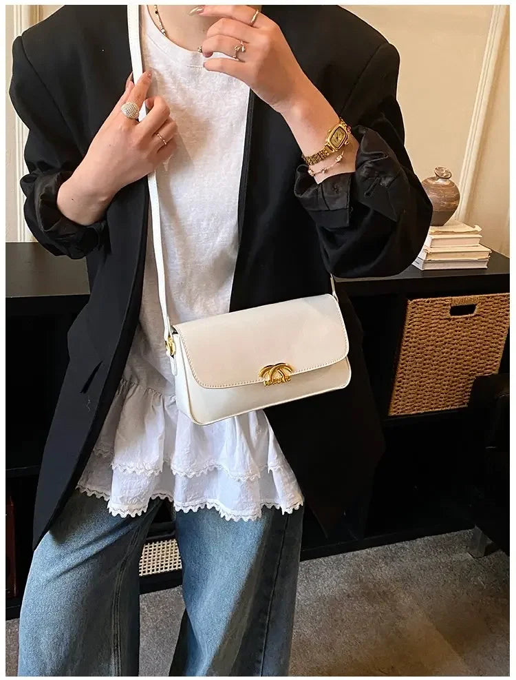 Classic Designer Leather Handbag For Women Crossbody Shoulder Bag Elegant Ladies Tote Purse Luxury Brand