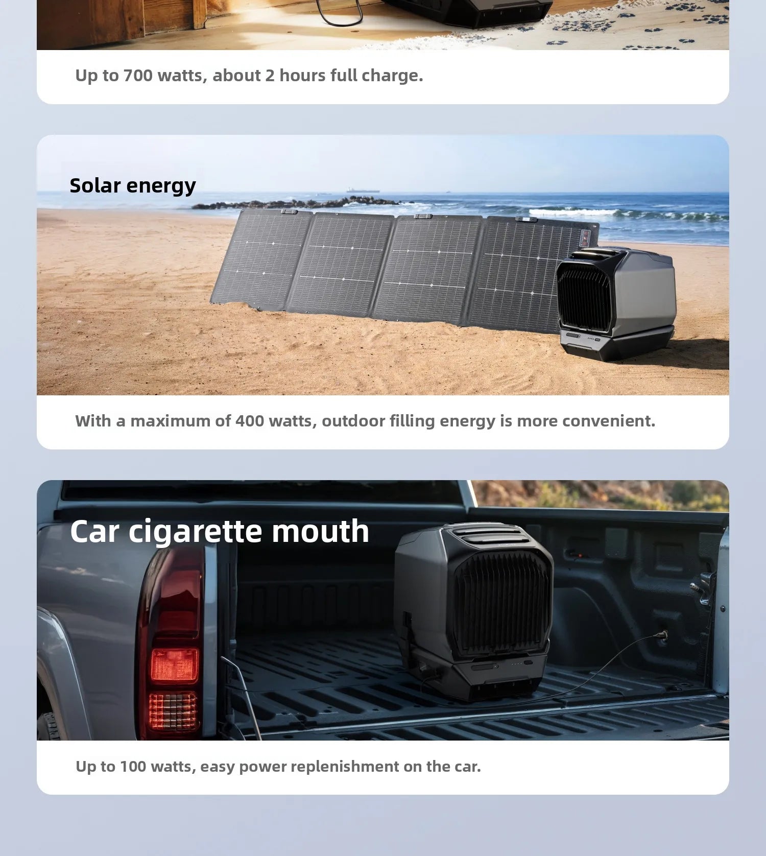 Ecoflow LAN 3 Wave 3 Portable Outdoor Solar Air Conditioner Large Capacity Long Battery Life Both Cooling Heating for Cars