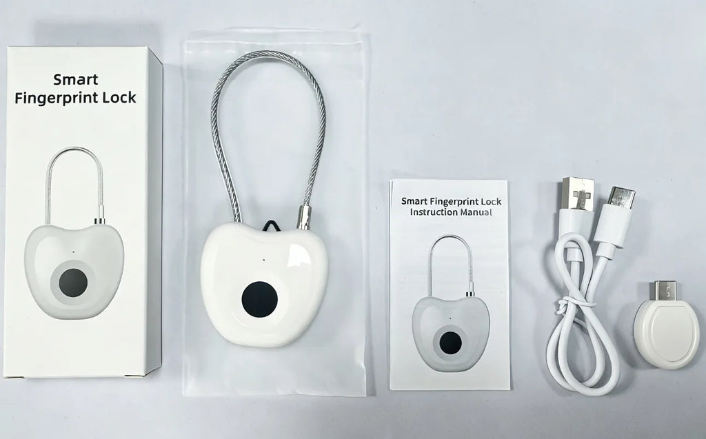 Smart Fingerprint Padlock Biometric Intelligent Lock Dormitory Home Protection Outdoor Cabinet Warehouse Extended Security Lock