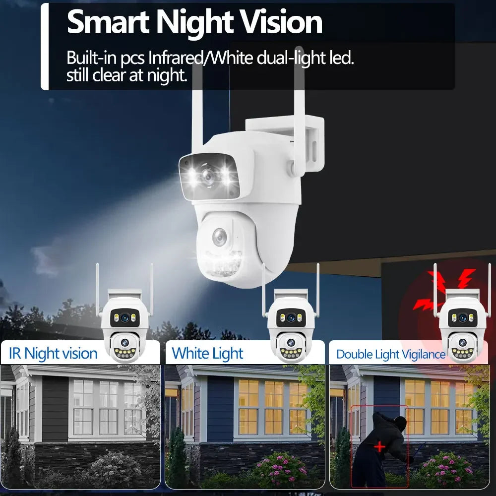 3.6mm Wide Angle Outdoors 6MP Tuya Smart Dome IP Camera Motion Detection POE CCTV 120 Degrees Security Video Surveillance Camera