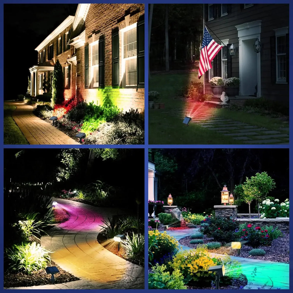 ‌Solar Lights Outdoor, IP68 Waterproof, 56 LEDs, 3 Modes, Solar Powered Garden/Yard Spotlights ﻿
