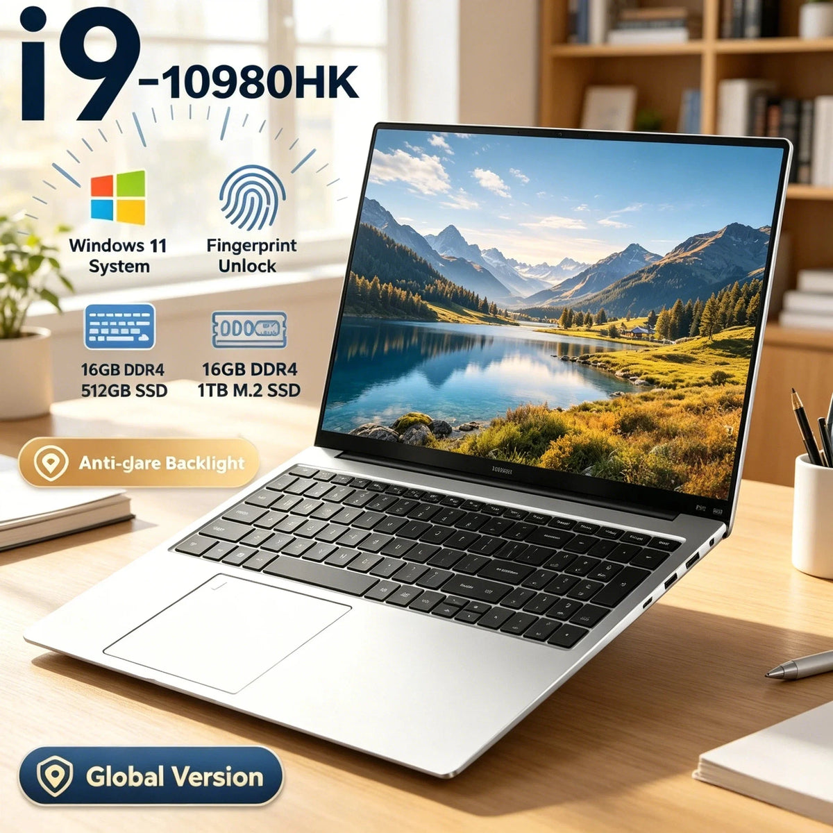 14.1 Inch Gaming Laptop Intel Core i9 10980HK 2.4 5.3GHz 32GB DDR4 2TB PCIe SSD Windows 11 Pro Portable Gamer Notebook Pro