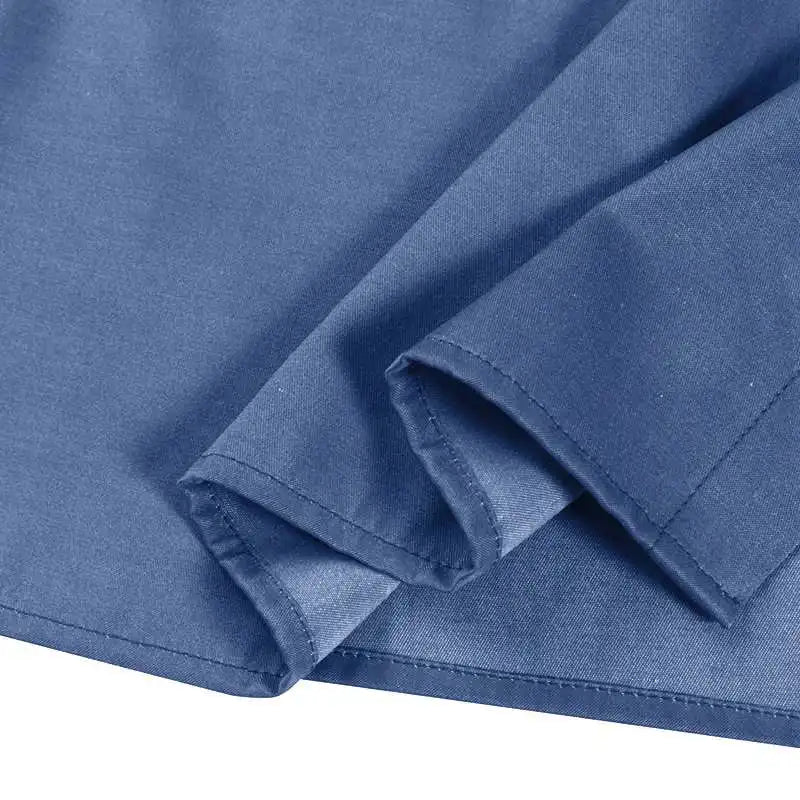 Women Denim Dress Elegant Denim Dress with Ruffle Hem Patch Pockets Women's A-line High Waist Long Dress for Casual or Formal