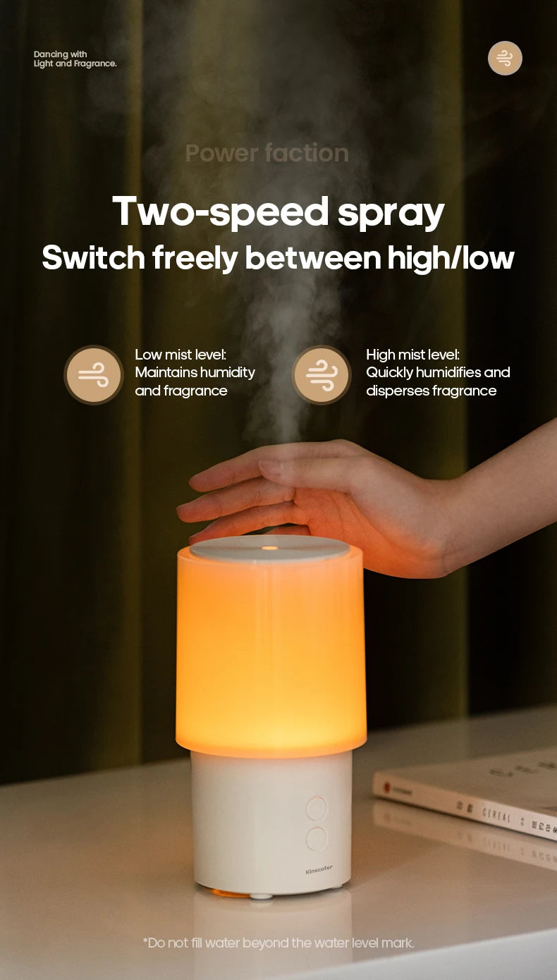 New Essential Oil Aroma Diffuser Minimalist Night Lamp Desktop Mini Air Humidifier 140ml Ultrasonic Sprayer for Hotel Home Gift