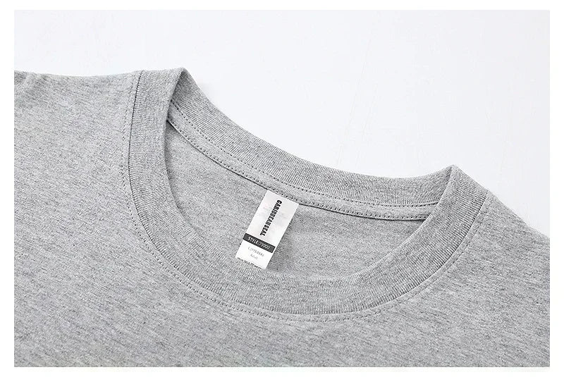 Pink Shark Cartoon Image Printed Men's T-Shirt 100% Cotton Oversized Marine Life Graphic Tees for Women Tops Tees Streetwear