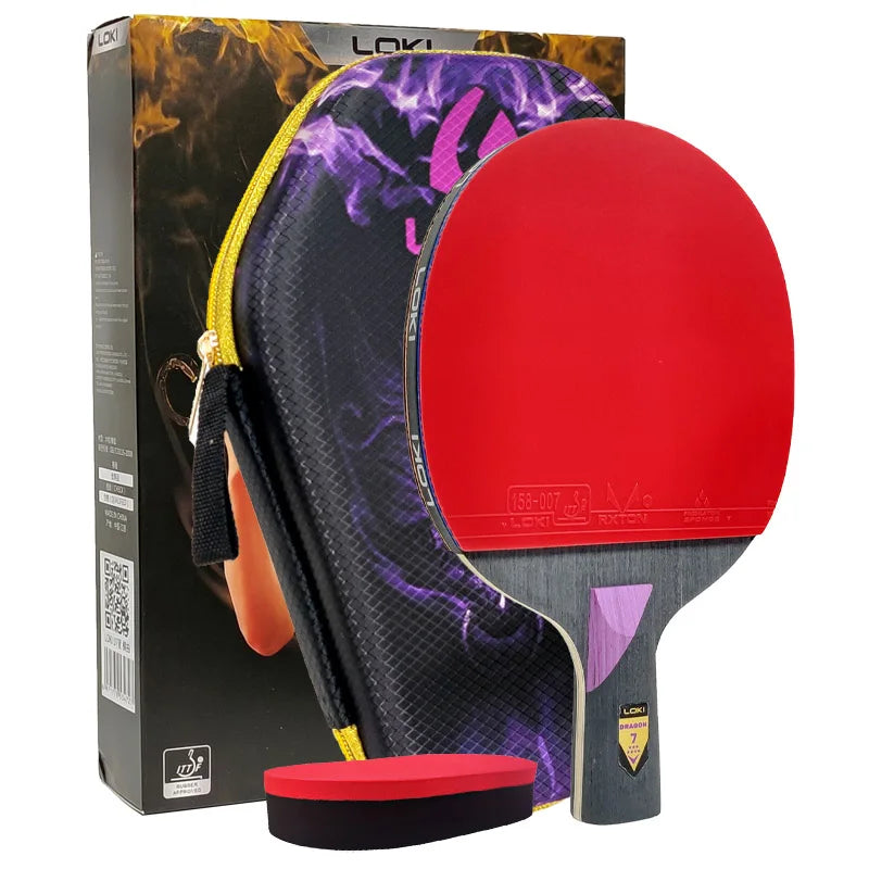 Original LOKI Table Tennis Racket Dragon Series Ping Pong Racket Paddle Bat Professional 6/7/8/9/10 Stars for All Level Players