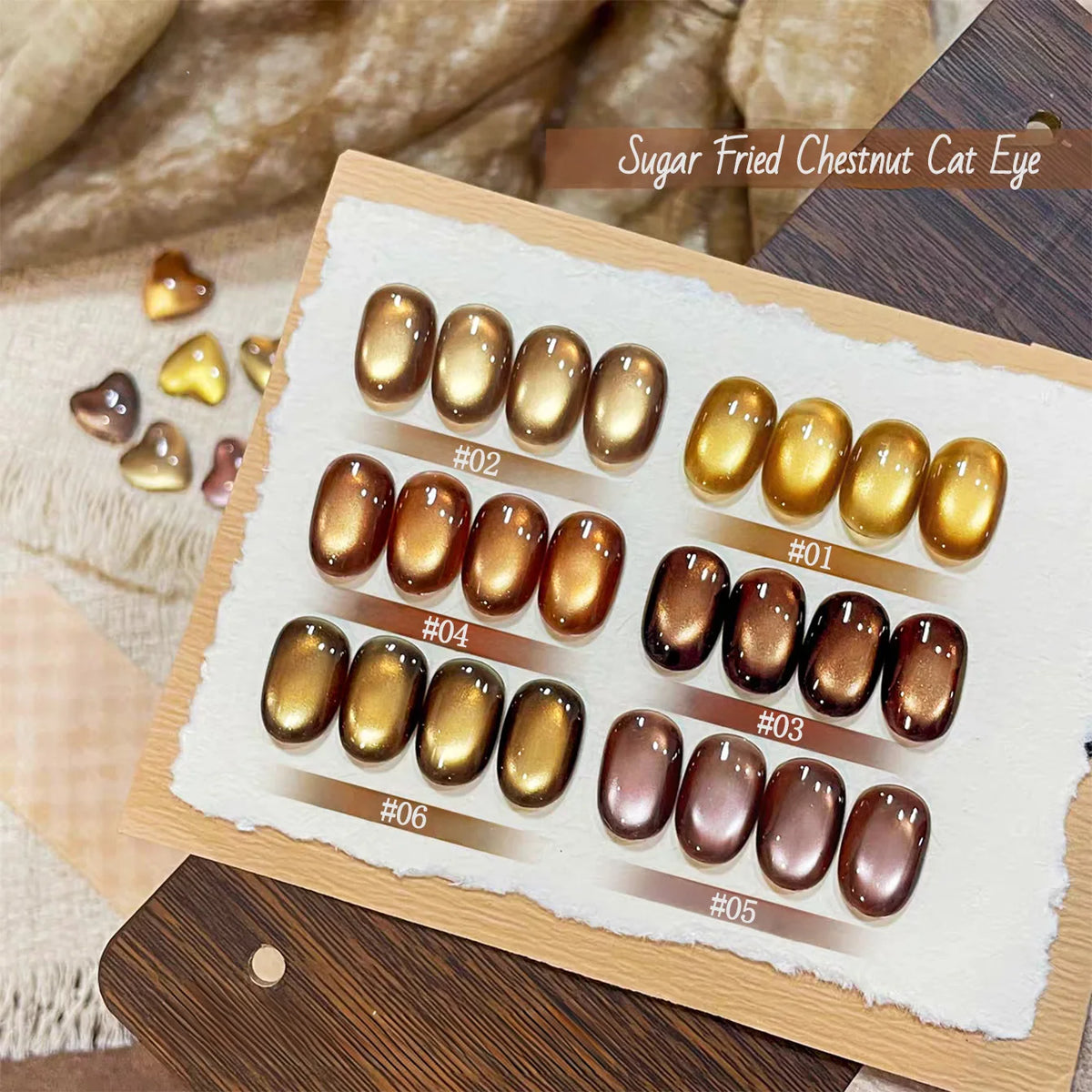 1-4pcs WS Autumn Winter Nails Pink Gold Cat's Eye Gel Nail Polish Glue Super Flash Golden Pink Porcelain White Glass Beads Gel