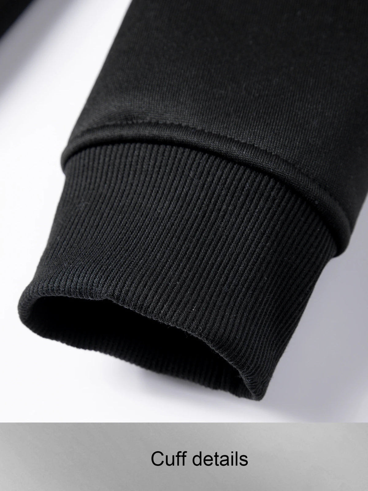 Men Solid Plain Crew Neck Sweatshirt Classic Rib Round Collar Cuffs & Hem Reinforced Waffle Stitching Soft Lightweight Wrinkle