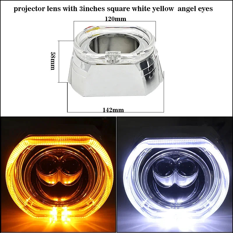 SANVI 2PCS S13 60W 6000K Dual Hyperboloid Bi LED Projector Lens 3R G5 H4 h7 9005 9006 Auto Projector Lens LHD Headlight