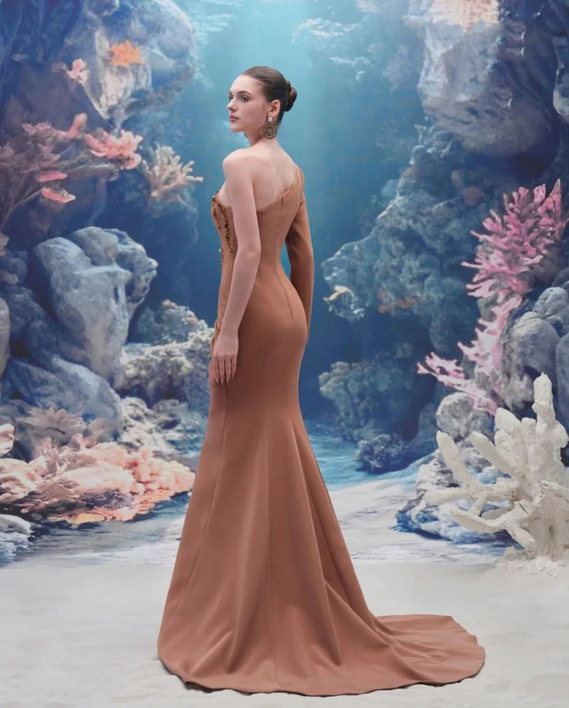 Customized Beading Vestidos Para Bodas Mujer Invitada Dress For Women Sexy Prom Dresses Robes De Soirée Evening Dress Elegant F