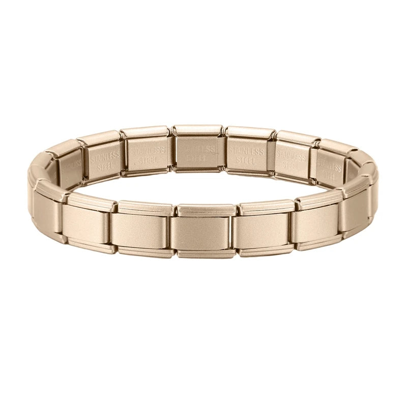 Italian Charm Bracelets DIY Basic Chain Stainless Steel Bangle Versatile Assembled Modules Ideal Gift 9mm Universal Dropshipping