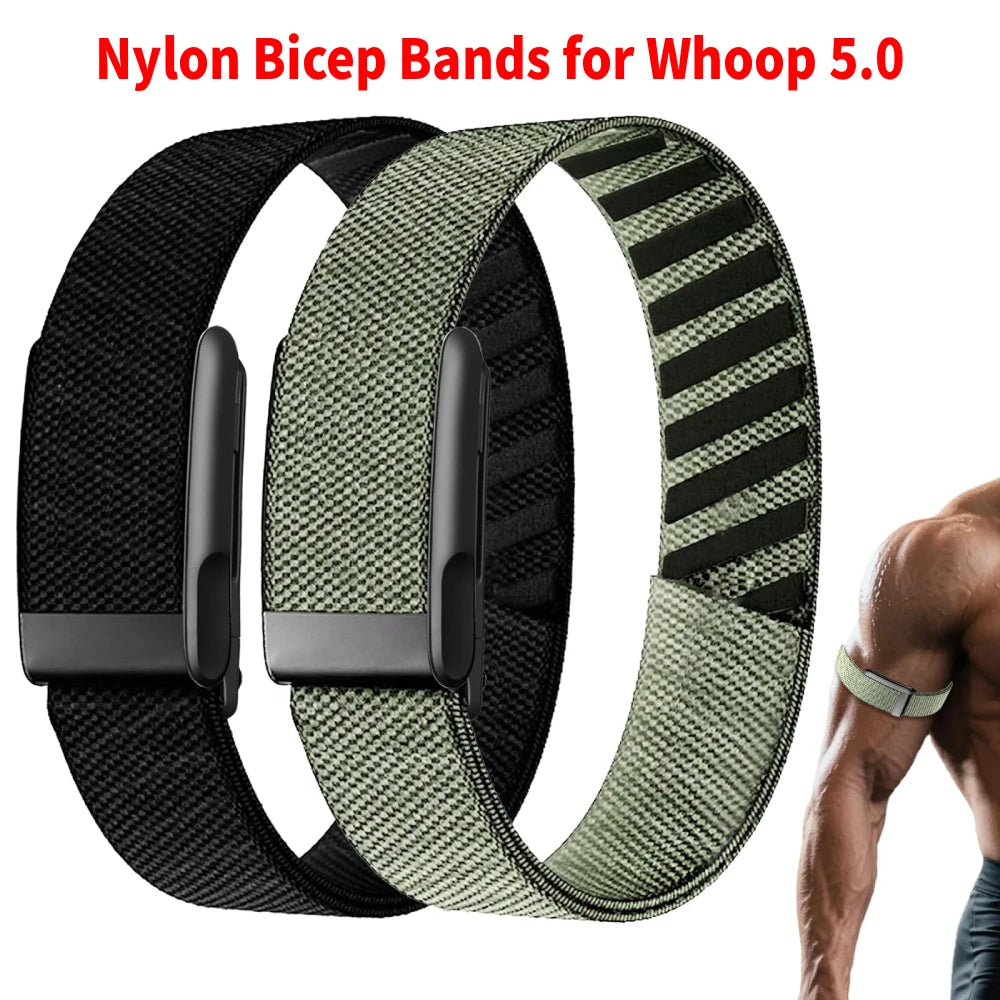 Replacement Nylon Bicep Bands for Whoop 5.0 Health,Fitness Activity Tracker Arm & Ankle Fitness Sport Strap for Whoop 5.0