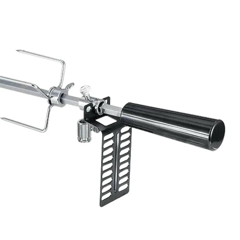 New Electric BBQ Grill Spit Roaster w/ 120 cm long cableRod Outdoor Barbecue Grilling Rotisserie Kit