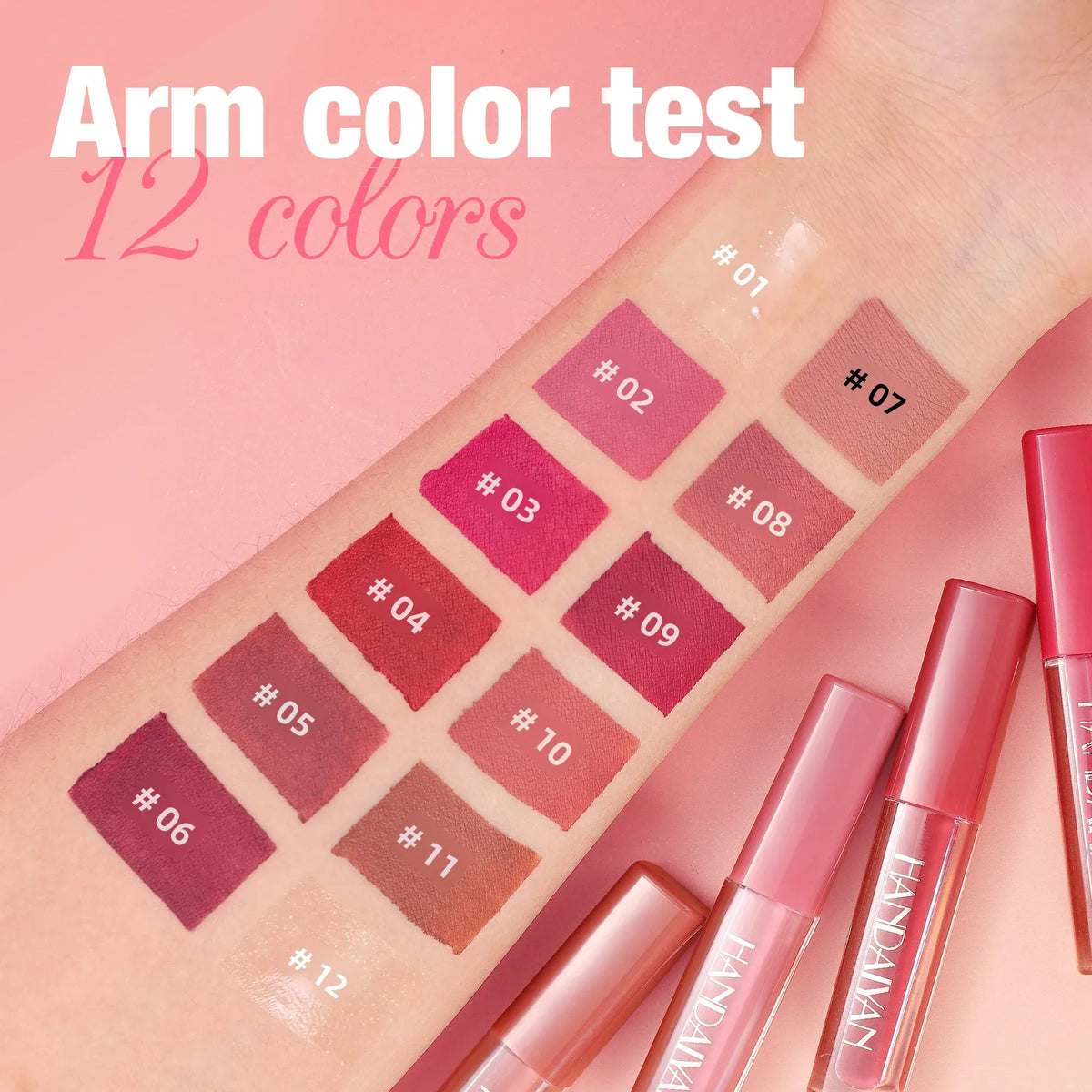 12 Shades Velvet Lipstick Set Nude Matte Lip Gloss Long Lasting Waterproof Smudge Proof Beauty Makeup Kit