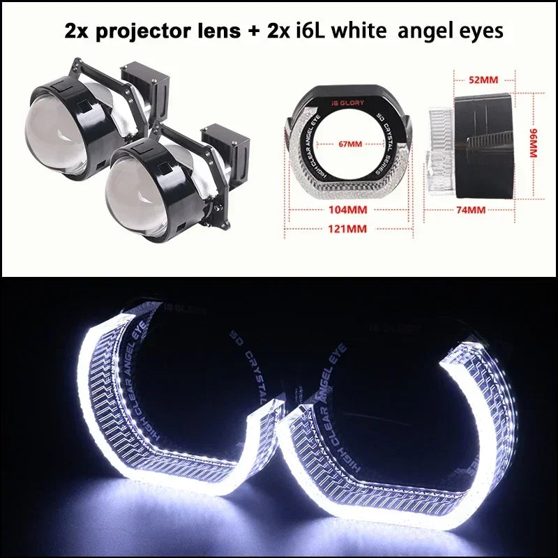 SANVI 3.0 Bi LED Lenses for Headlights Ice Lense Auto LED Projector Headlight Hella G5 3R Projector 110W Car Light Retrofit