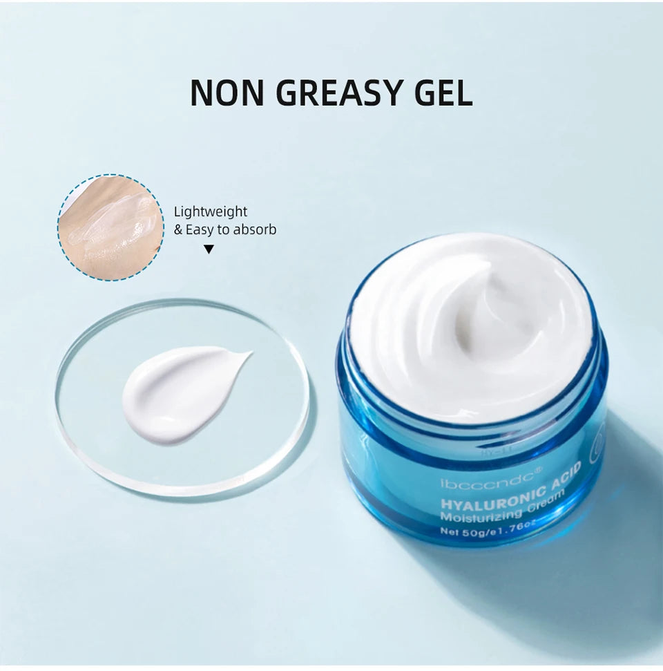 New Hyaluronic Acid Hydrating Face Moisturizer Gel-Cream To Hydrate and Smooth Extra-Dry Skin Facial Moisturizing Cream
