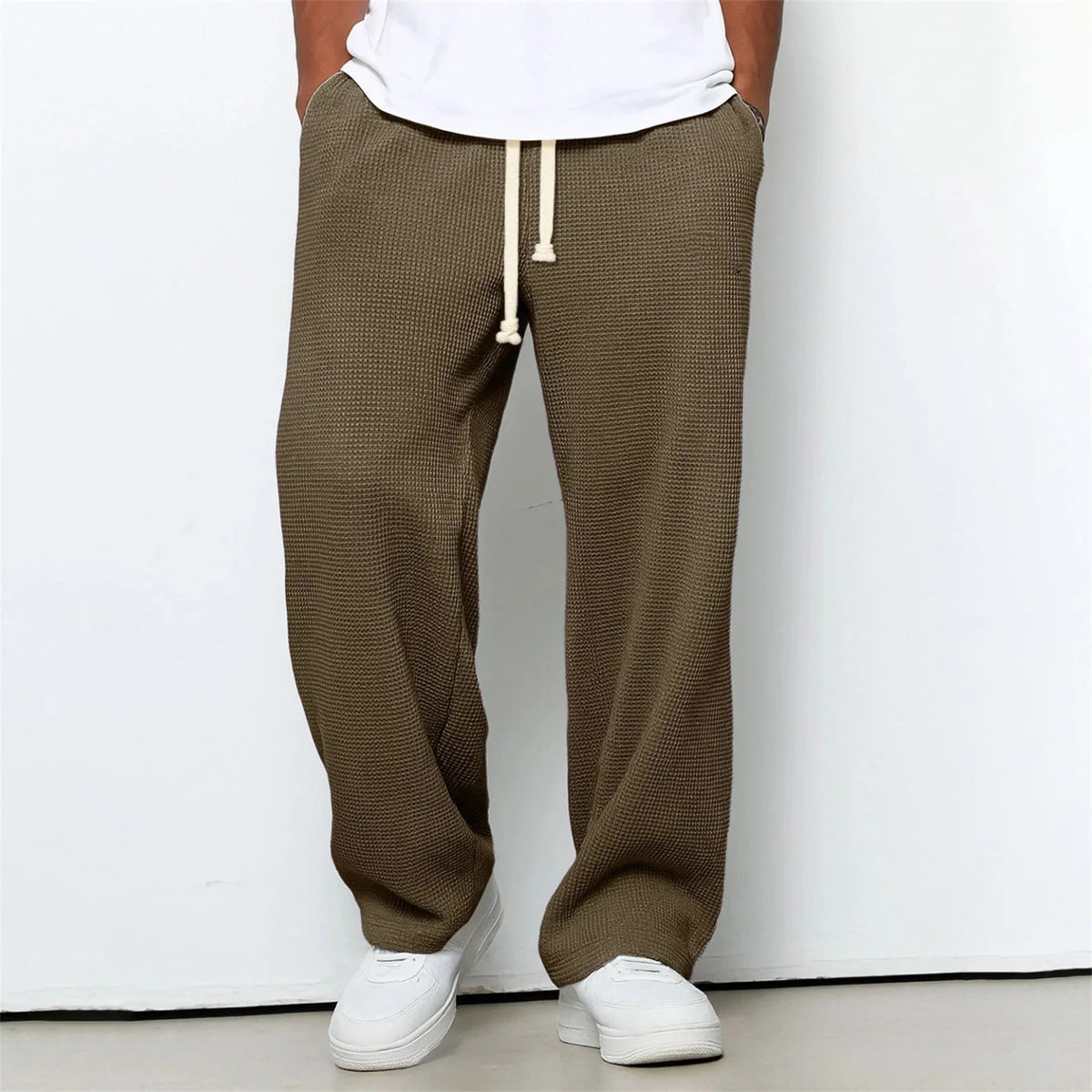 European and American Style Men's Spring Autumn Fashion Brand Loose Droopy Wide Leg Sports Casual Long Pants