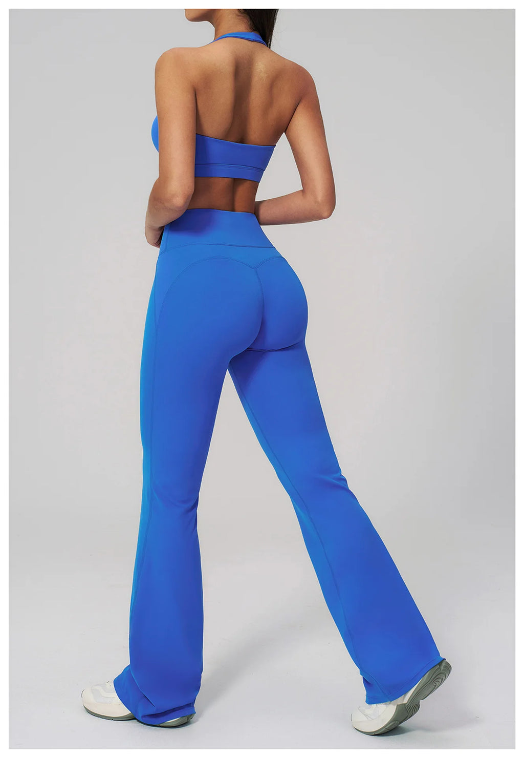 Women's Tracksuits 2PCS Flared Pants Yoga Set Gym Fitness Outfits Female Shockproof Sports Bra Yoga Workout Clothes Sports Sets