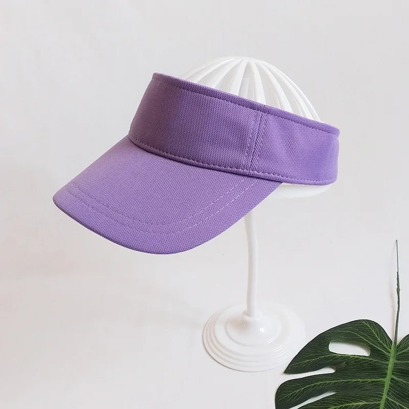 "Custom Logo Outdoor Sports Hats For Women Golf Tennis Caps Men Adjustable Running Sport Sports Sun Cap Headband Visor Beach Hat