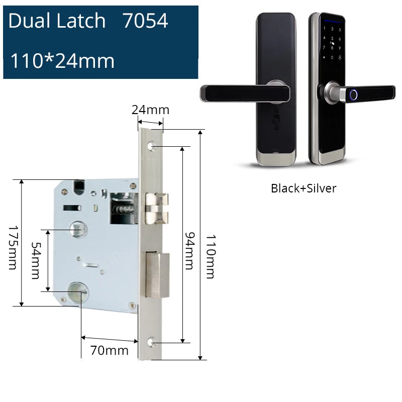 Zemismart Zigbee Fingerprint Door Lock Work with Tuya IC Card Key Password App Unlock with Doorbell Security Mechanical Lock